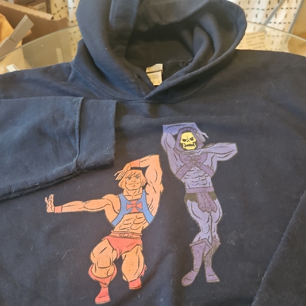LAST CALL He-Man and Skeletor Eternia is Burning Blue Hoodie SHOP CLOSES 12/30